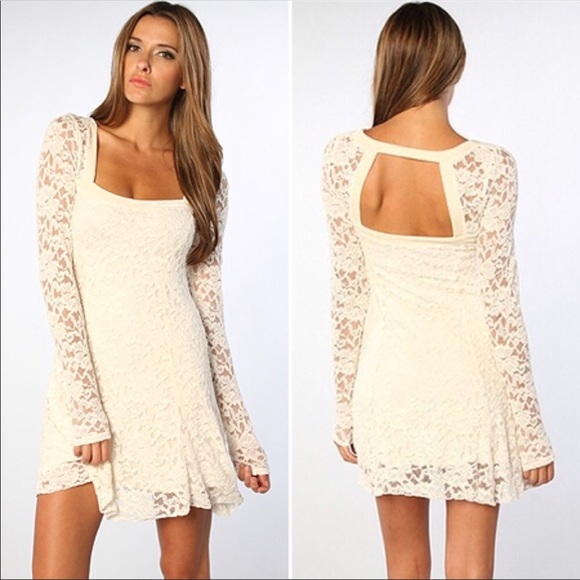 Free People Dresses & Skirts - SOLD! 😔 Free People Flirt You Lace Cream Dress
